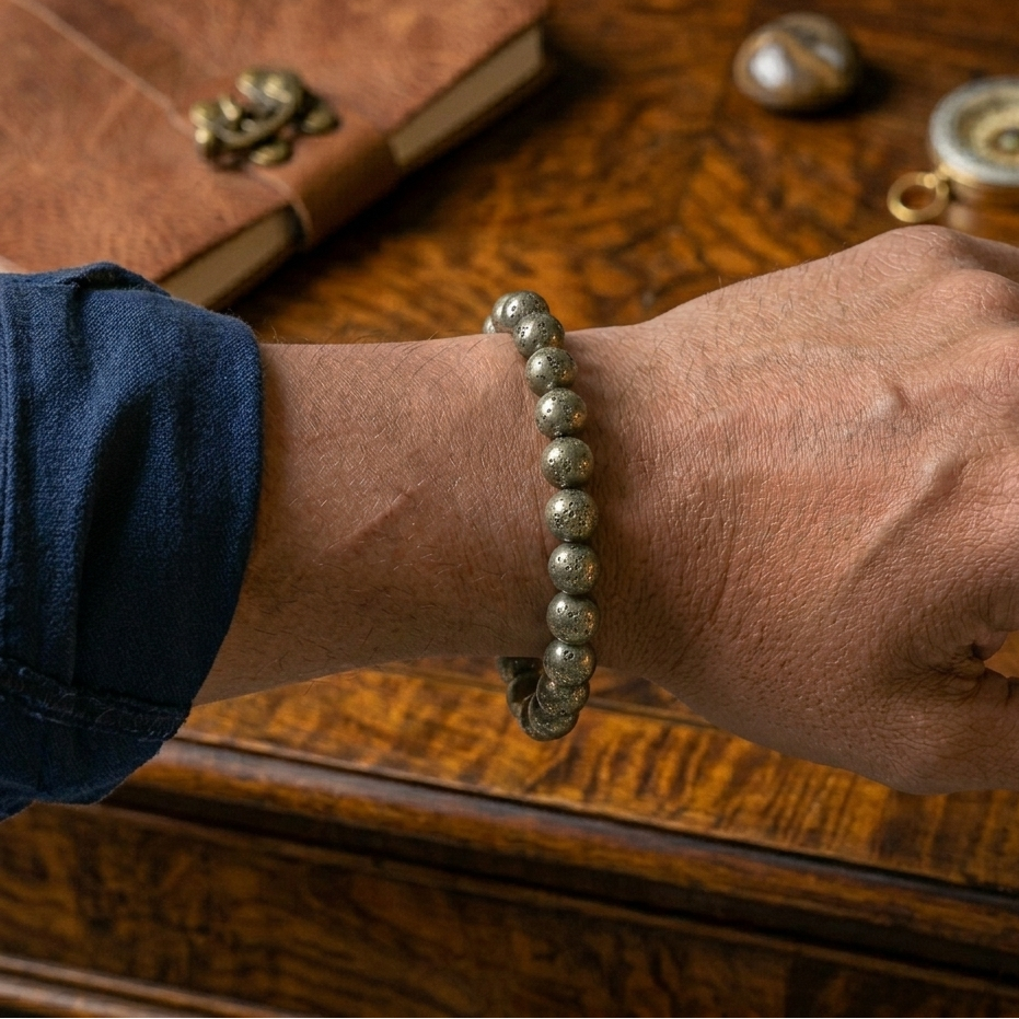 Raw Pyrite Anklet & Bracelet (Couple Combo)