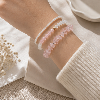The Self Love Rose Quartz (Stack of 3)