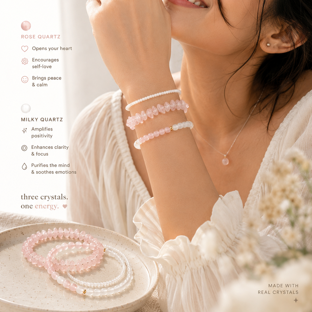 The Self Love Rose Quartz (Stack of 3)