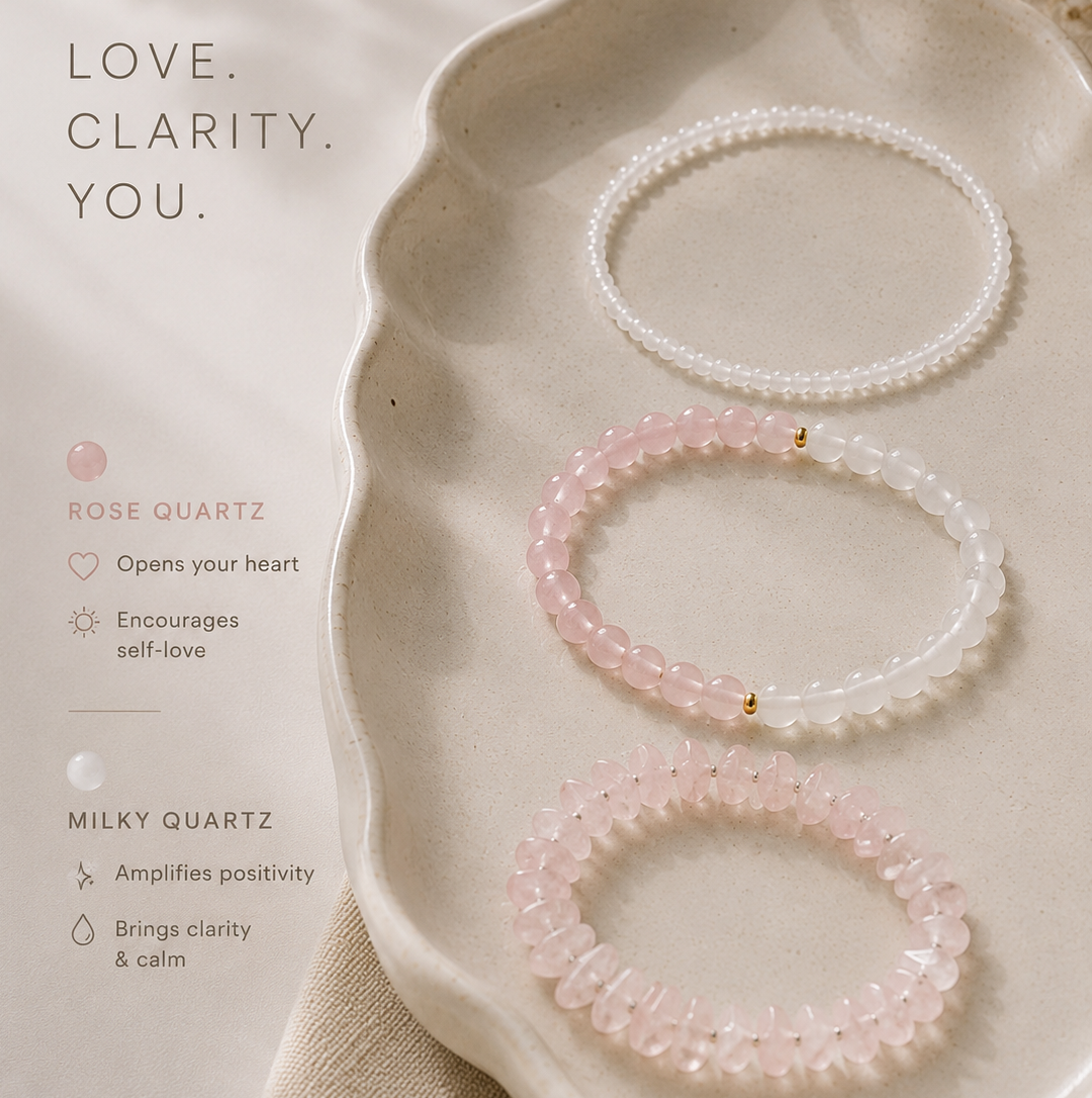 The Self Love Rose Quartz (Stack of 3)