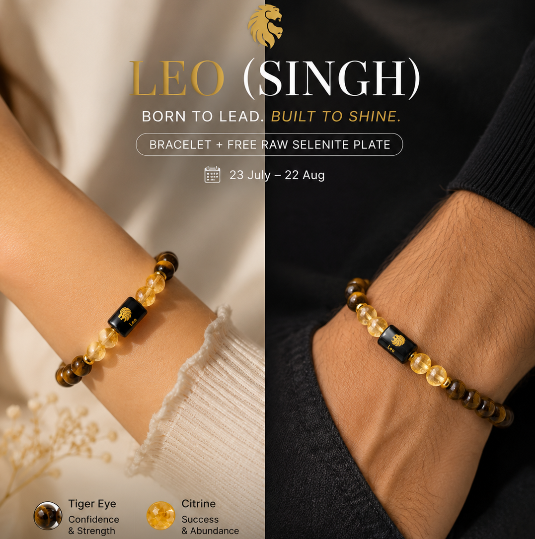Leo/ Sinh Rashi Zodiac (Tiger Eye & Citrine Bracelet)