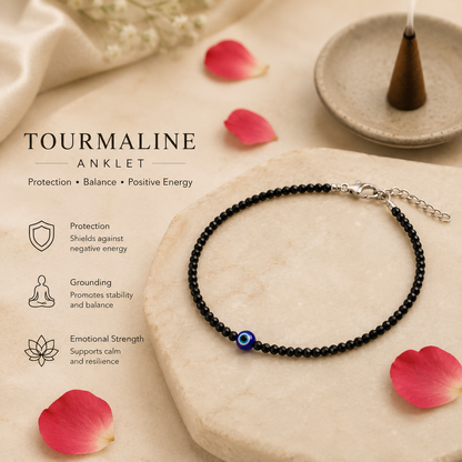 Power Anklet Combo (Pyrite + Tourmaline)