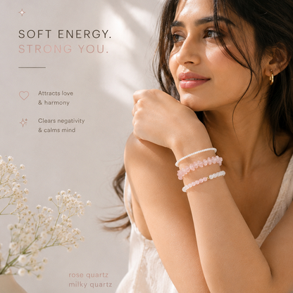 The Self Love Rose Quartz (Stack of 3)