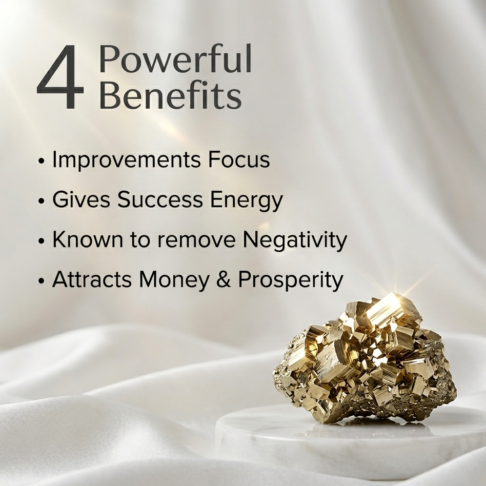 Raw Pyrite - Om Dhan Varsha Keychain