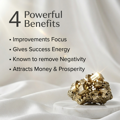 Raw Pyrite - Om Dhan Varsha Keychain