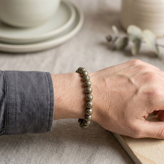 Pyrite Bracelet - 100% Real Pyrite Stone