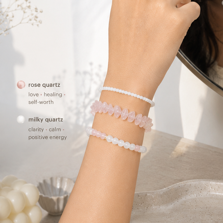 The Self Love Rose Quartz (Stack of 3)