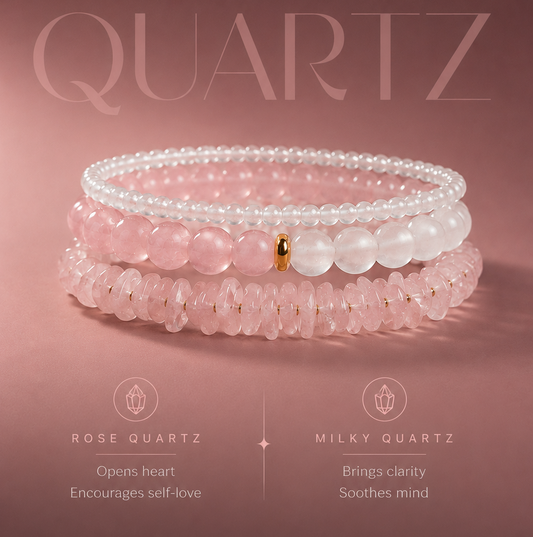 The Self Love Rose Quartz (Stack of 3)