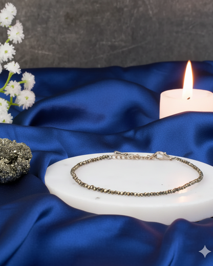 Raw Pyrite Anklet