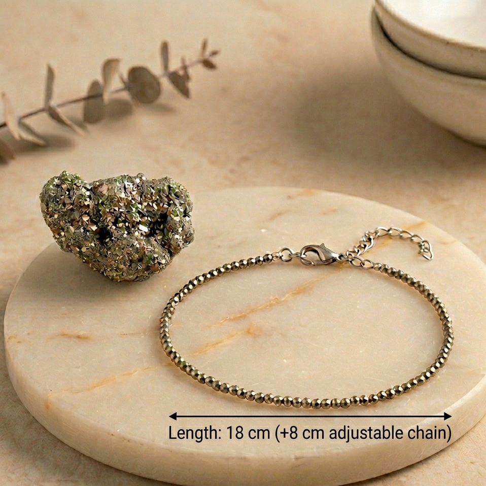Combo - Dhan Yog Chips Bracelet + Pyrite Anklet (BUY 1 GET 1)
