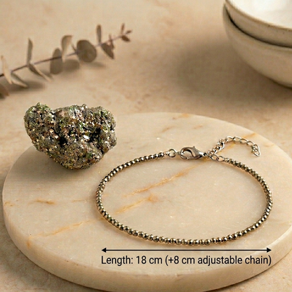 Combo - Dhan Yog Chips Bracelet + Pyrite Anklet (BUY 1 GET 1)