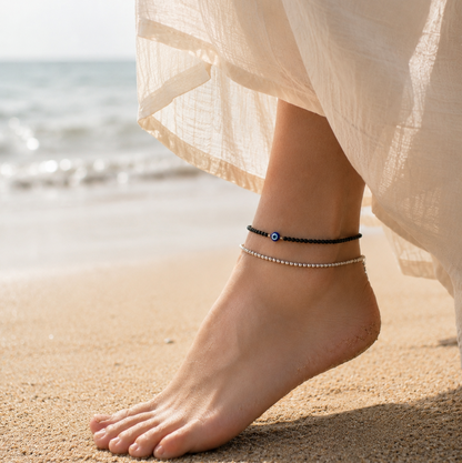 Power Anklet Combo (Pyrite + Tourmaline)