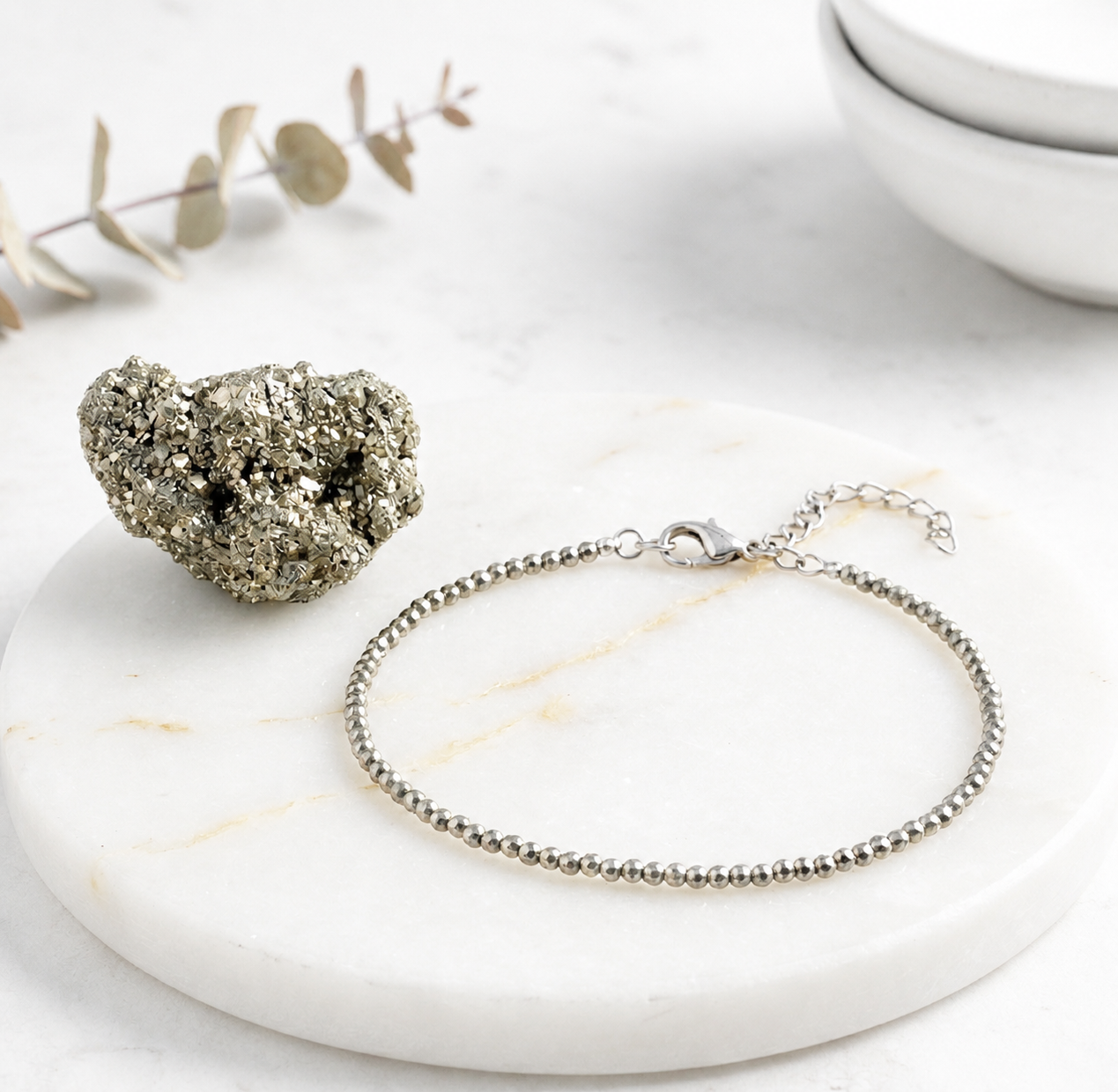 Laxmi Pyrite Anklet