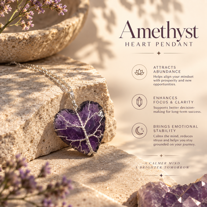 Amethyst heart pendant