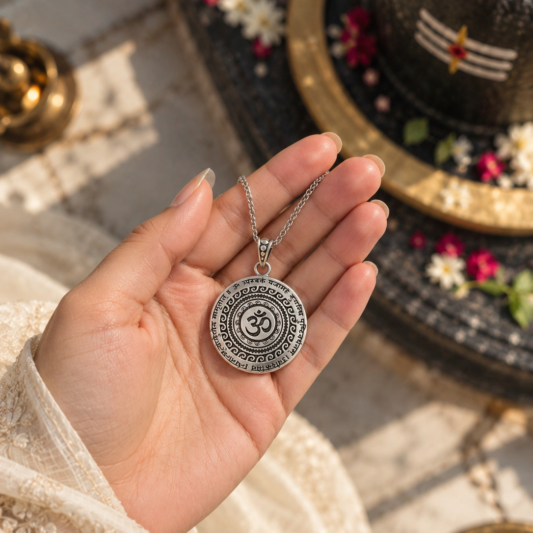 Siddh Maha Mrityunjaya Mantra Pendant (With Chain)