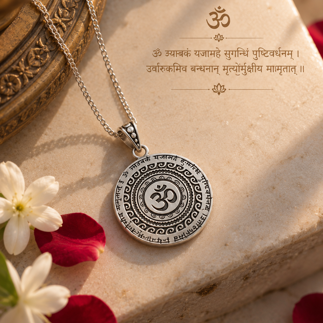 Siddh Maha Mrityunjaya Mantra Pendant (With Chain)