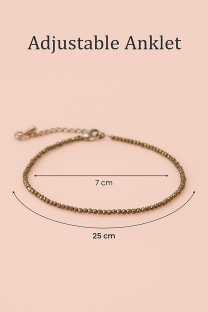 Astrologic India's Raw Pyrite Anklet/Bracelet