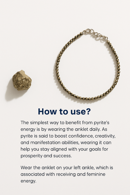 Astrologic India's Raw Pyrite Anklet/Bracelet