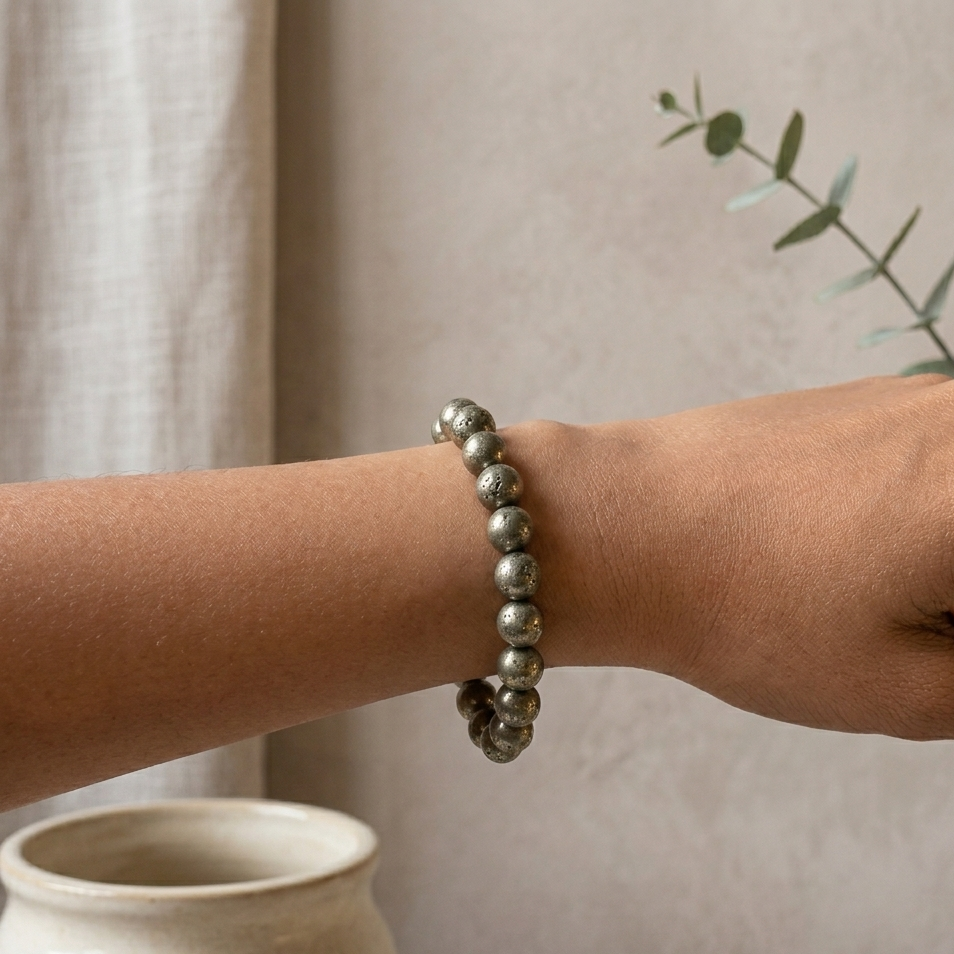 Pyrite Bracelet - 100% Real Pyrite Stone