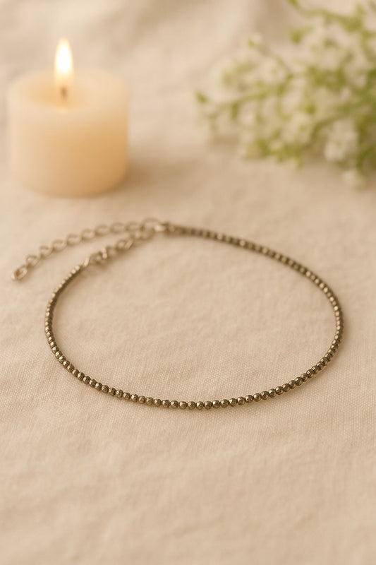 Astrologic India's Raw Pyrite Anklet/Bracelet