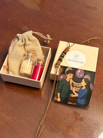 Personalized Crystal Rakhi Gift Set